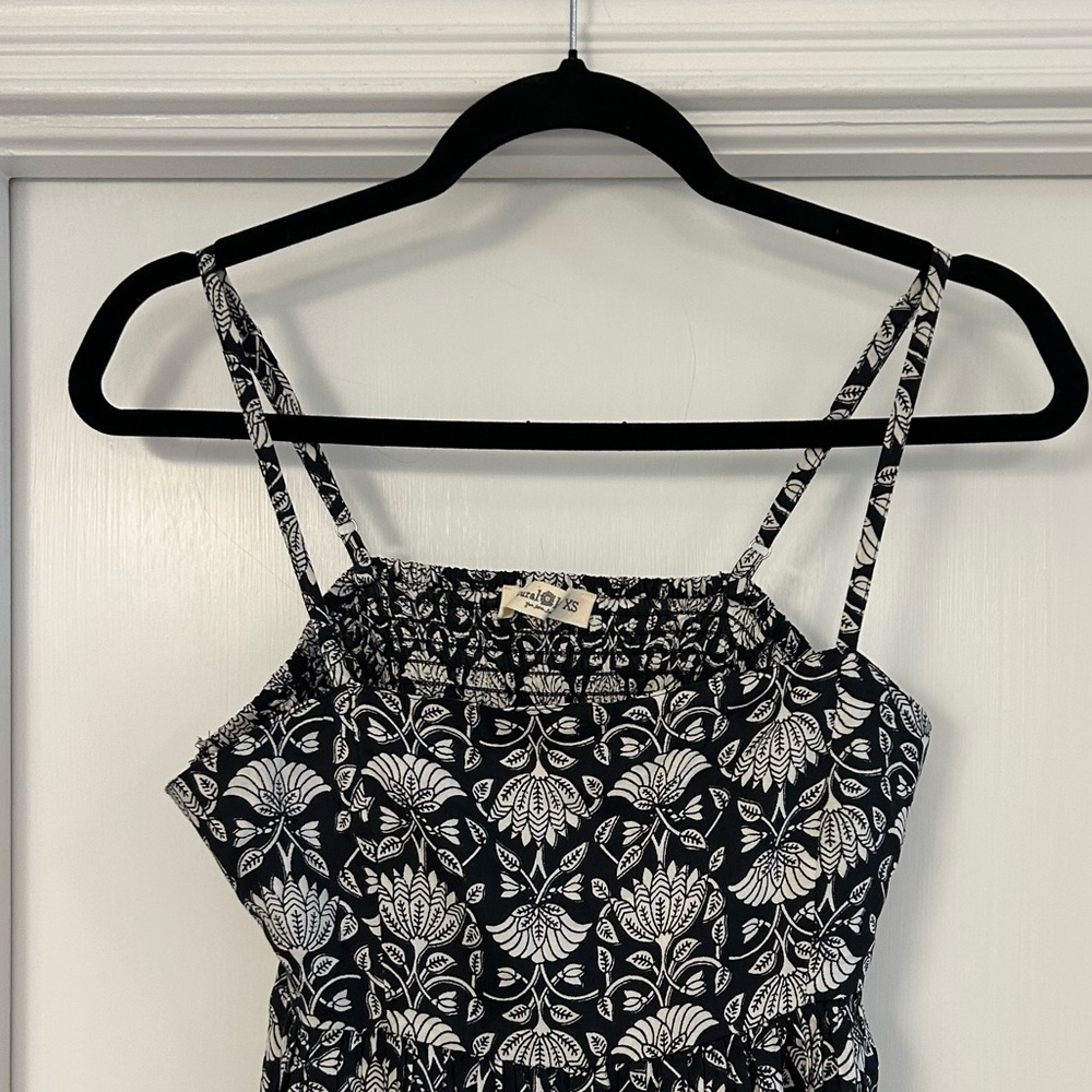 Natural Life Black and White Patterned Maxi Dress - Picture 2 of 9
